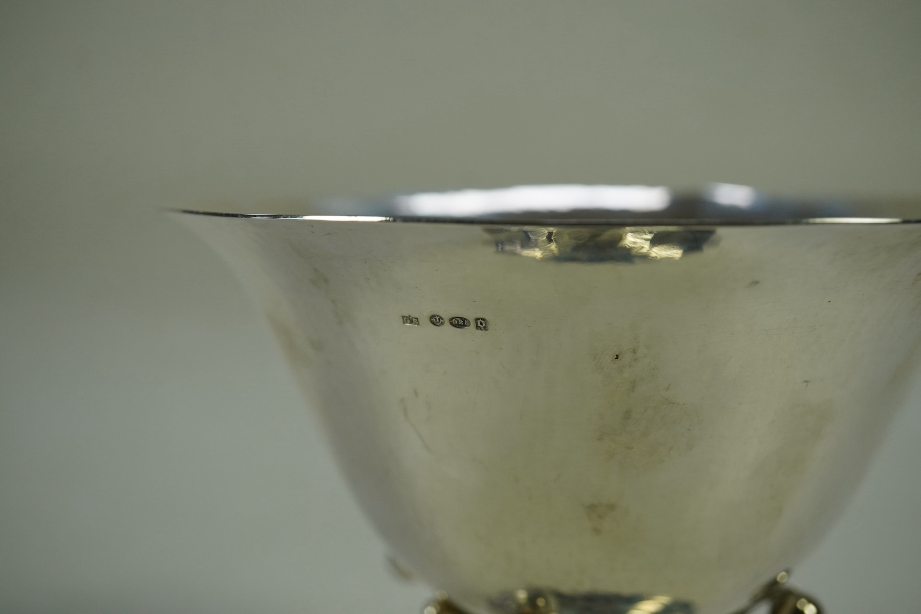 A George V Johan Rohde for Georg Jensen planished silver bowl